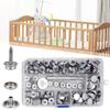 Fasten Button Canvas Snap Kit Tool with 2 Setting Tool 3/8" Socket Metal Screws Stainless Steel Durable Canvas Snap Button Kit