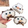 Siamese Cat Plush Bow Hair Clip - Cute Versatile Autumn/Winter Retro Accessory