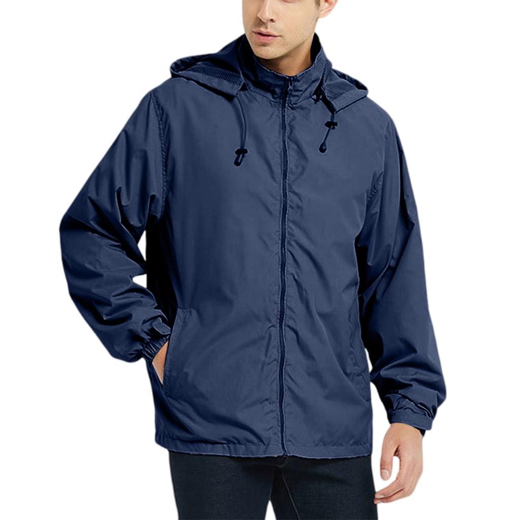 Men's Outdoor Windbreaker Jacket With Hood - Windproof And Waterproof Outerwear