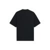 Li-Ning Sports Fashion Series Letter Logo Print Solid Color Round Neck Short Sleeve T-Shirt Unisex Tops Black AHSSC17-2