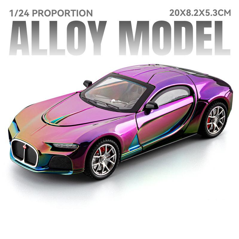 1:24 500K Atlantic Cars Toy Alloy Models with Light Sound Doors Opened Miniature Car Wheel Steering Vehicles Collect Souvenirs