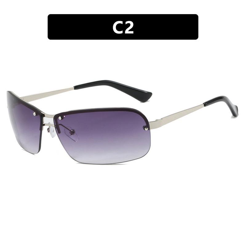 JYL TS Rimless Sunglasses UV Protection INS Style Street Shot Women MWJ8076 A-2705