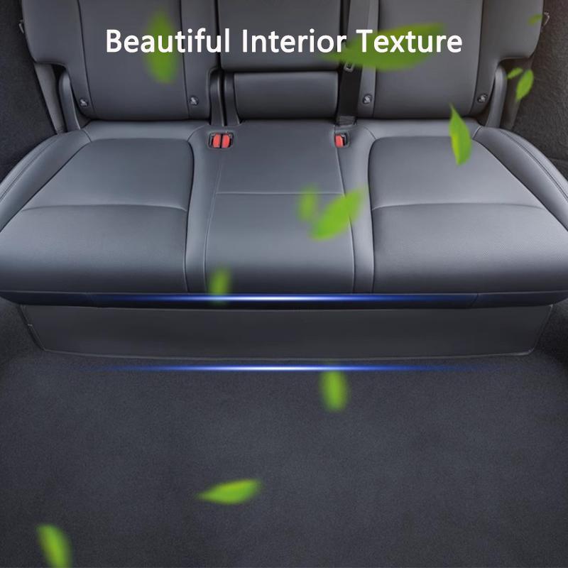 Untere Schutzmatte für Rücksitz für 2025 2026 Tesla Model Y Juniper PU-Leder Unter Sitz Anti-Kratz-Pads Auto-Innenzubehör