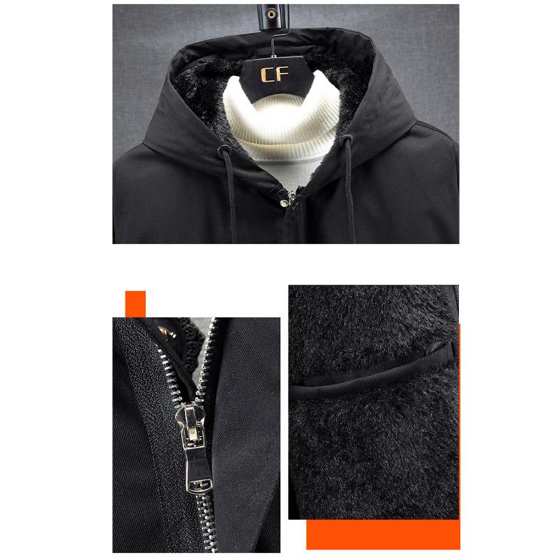 Winter Men's Plus Size Pie Over The Long Section of Padded and Thickened Fat Coat Loose Cotton Jacket 4XL-10XL