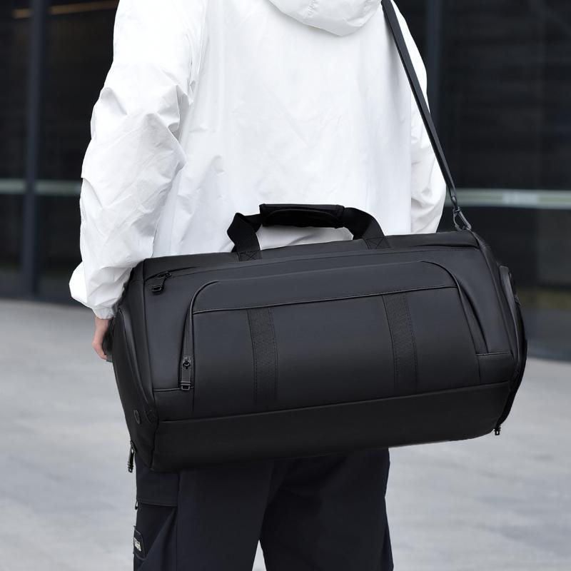 Large Capacity Travel Luggage Bag with Shoe Compartment Sports Fitness Handbag