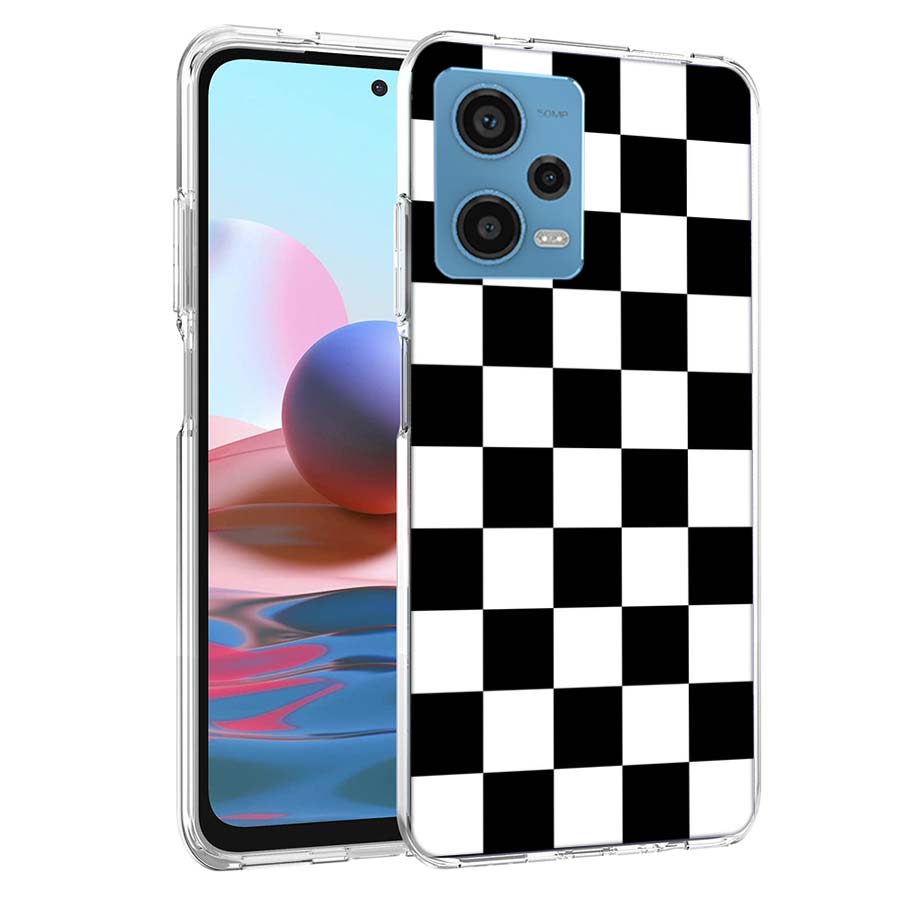Retro Classic Chess Board Grid Phone Case For Redmi Note 13 12 14 15 Pro Plus 13R 11 11T 11E 11S 10 Pro 10S 9 9S Cover Cell Clea
