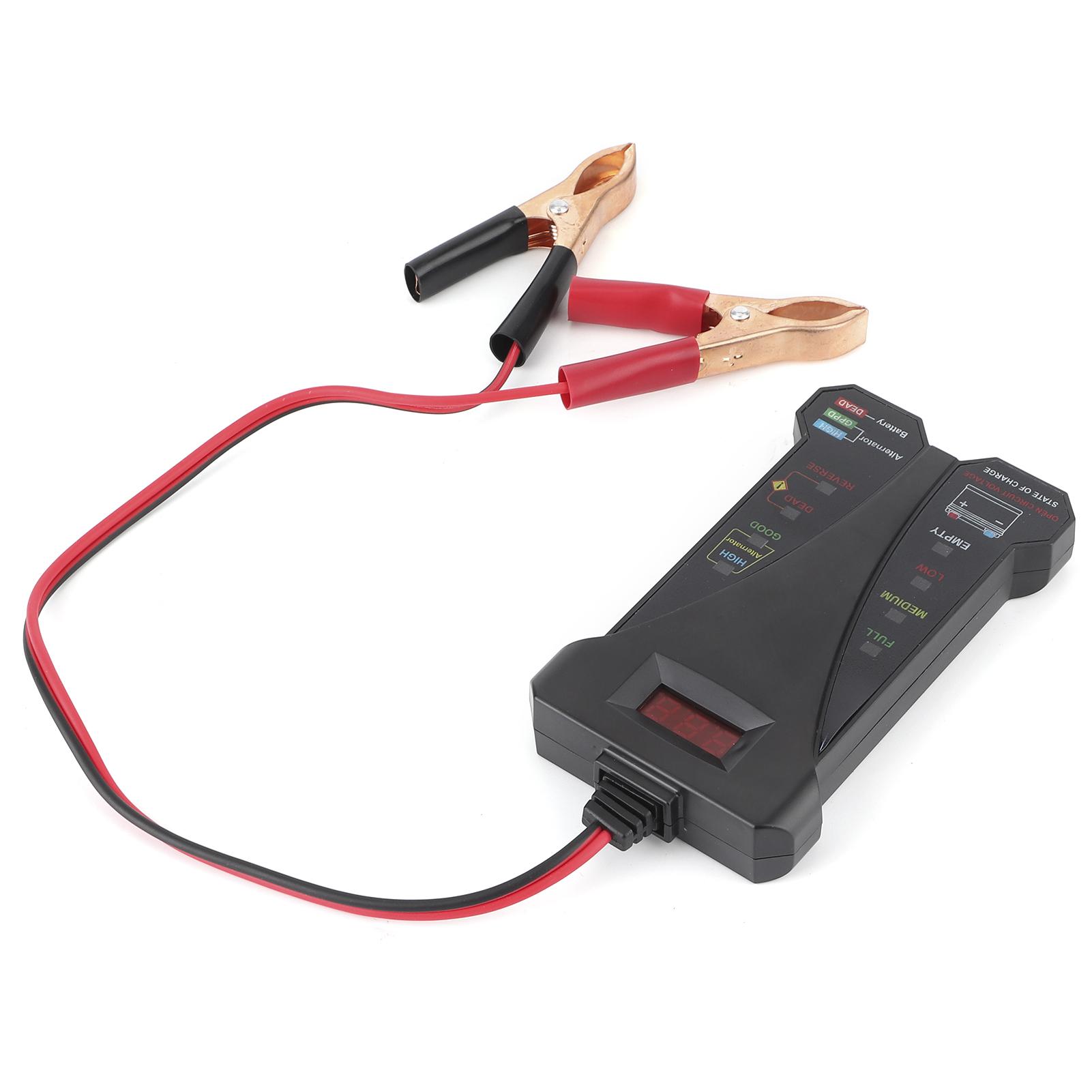 

12V Цифровой тестер аккумулятора Анализатор системы зарядки Напряжение Тест выхода генератора переменного тока ЖК-дисплей
