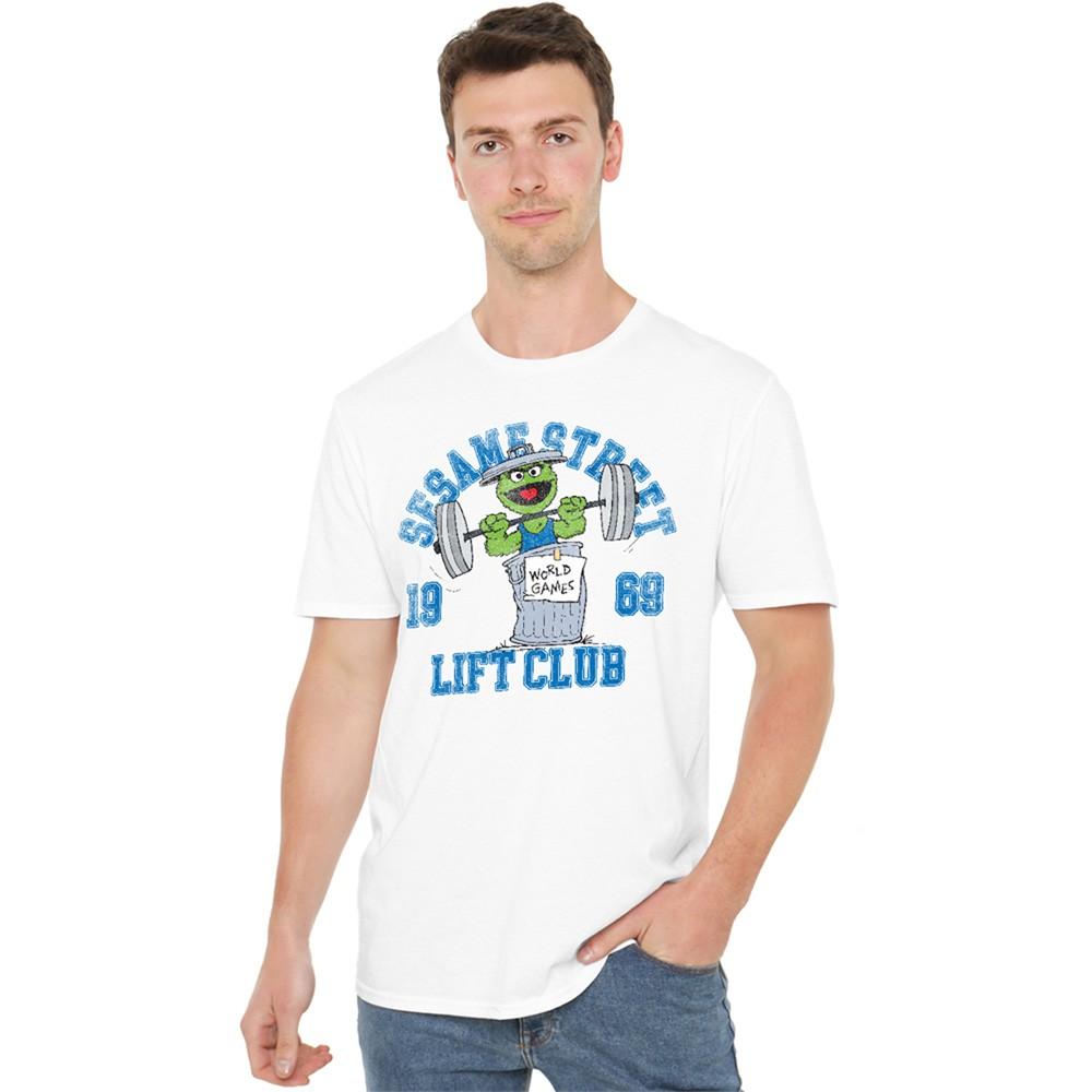 Sesame Street Oscar Lift Club T-Shirt S-5XL White XXL