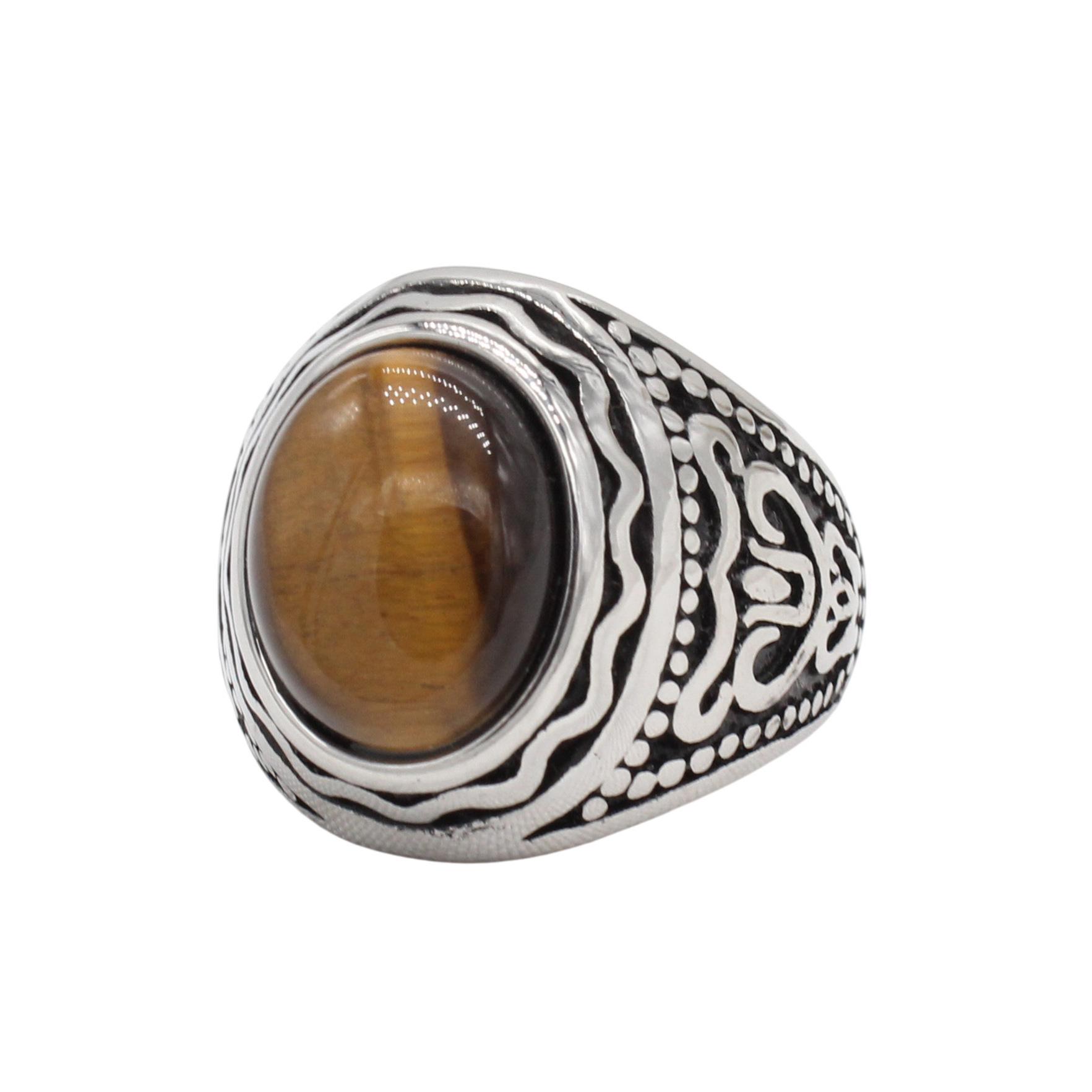 

2025 Персонализированные Ретро Эллиптические Драгоценные Камни Мужские и Женские Кольца Ювелирные Изделия 12