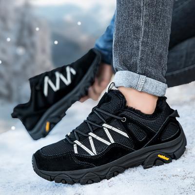 Zapatillas de Exterior Cálidas para Hombre y Mujer Zapatos Deportivos de Senderismo de Felpa Zapatos de Algodón Forrados de Piel para Hombre Zapatillas de Escalada
