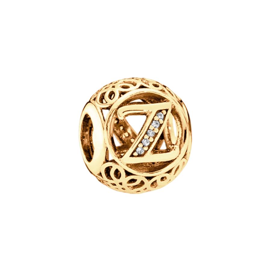 Fine Sparkling Spherical A-Z 26 Lucky Letters Charm Beads Fit Original European Bracelets Diy Women Jewelry Gifts