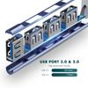 Wayona USB 4 Ports USB and 3 USB Data Compatible with and Smartphones with Gray Type-C Hub, (1 3.0 2.0 Ports), Transfer, Laptops, PCs, MacBooks,