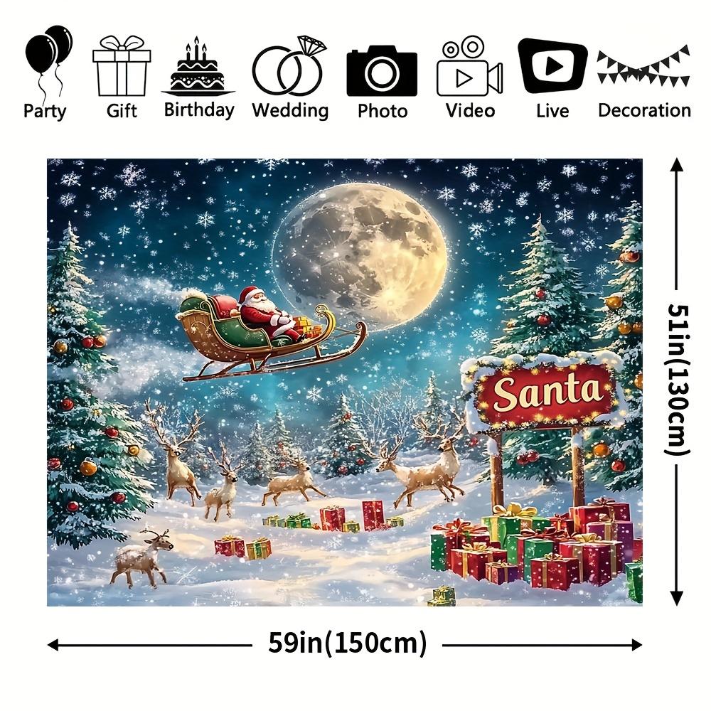 1Pcs Winter Wonderland Christmas Party Decoration Background Winter Backdrop For Photo Studio Photo Booth Party