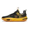Li-Ning Cloud Shock Absorbing Durable Lightweight Rebound Low Top Basketball Shoes Kids Basketball Shoes Black Yellow YKBT066-1