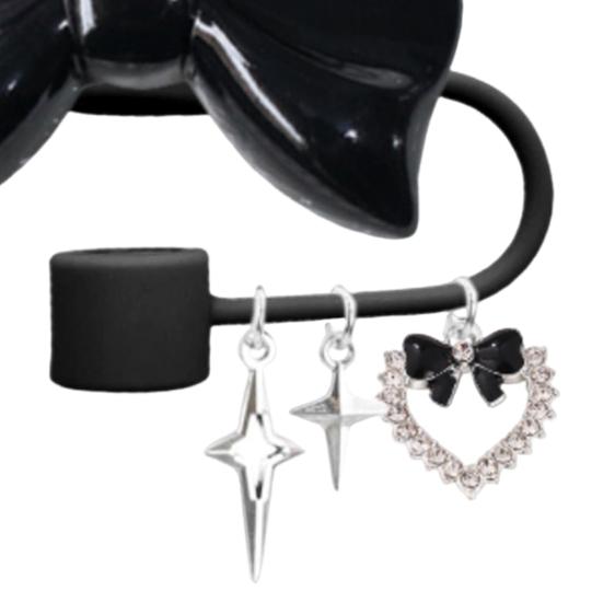 Bowknot Straw Covers for 30&40 Oz Tumblers Silicone Straws Tips Straws Lids Toppers Drinking Straws Protectors 0.4 Inches Cup Accessories