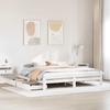 Solid Wood Bed without Mattress White 200x200 cm Pine Wood
