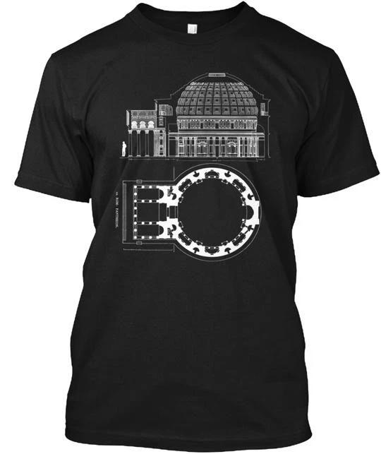 Pantheon Plan And Section Roma Version T shirt Made in the USA Size S to 5XL 3XL
