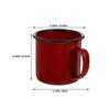 2Pcs Enamel Cup Vintage Enamelware Design Stable Base Non Slip Bottom Enamel Mug for Hot Drinks Cold Beverages