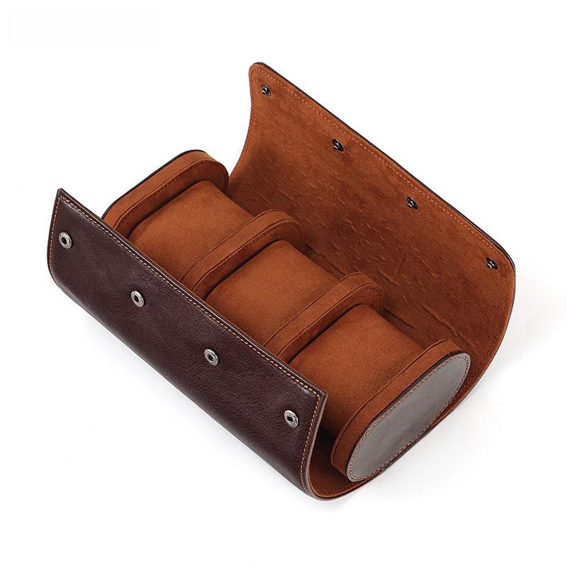 DUJIANG Genuine Leather Magnetic Buckle Watch Box - High-End Vegetable Tanned Cowhide for Mechanical Watches