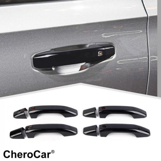 4PCS Door Handle Cover Trim Overlay Cap Kit For 1019+ Chevy Silverado GMC SIERRA