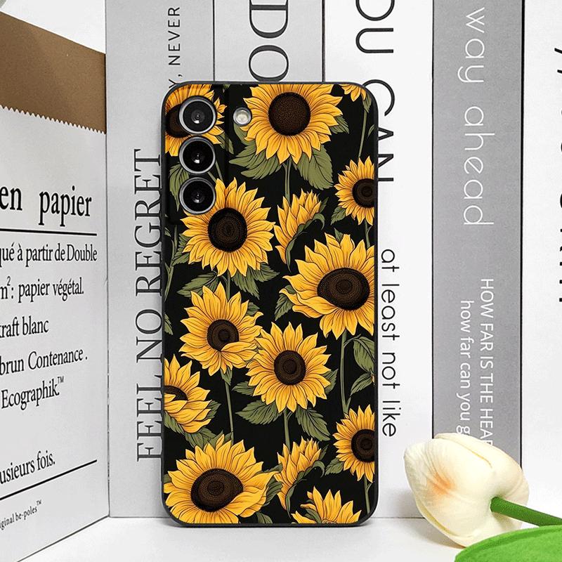 Etui na telefon z żywym wzorem słoneczników dla Huawei Mate 60 50 40 Pro Nova 13 12 10 SE 11 PRO P60 P50 P40 Pro Plus Miękkie etui