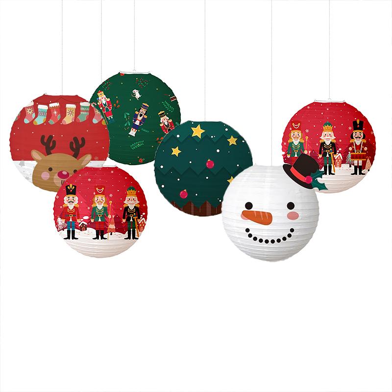 Christmas Christmas Ornament Christmas Gift Christmas Pattern Festival Party Hanging Decoration 1PC/6PCS