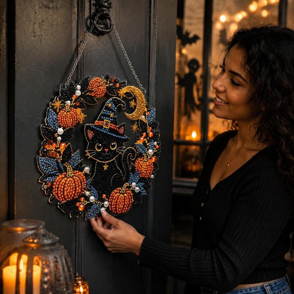 Halloween Maan Hanger Kit - DIY Hangend Ornament Set voor Volwassenen