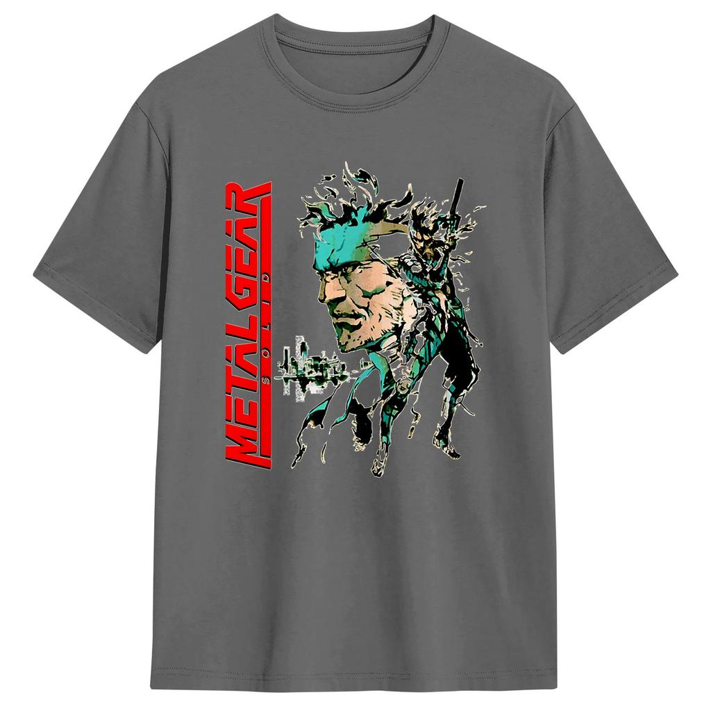 Fashion Metal Gear Solid Game Poster TShirt Men Round Neck 100 Cotton T Shirt Short Sleeve Tees Birthday Present Tops
