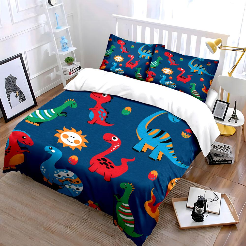 "Whimsical dinosaurs and sunshine" Bedding sets Duvet covers Pillowcases(1* Duvet Cover 2* Pillowcases without duvet insert)
