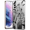 Phone Case For Samsung Galaxy S24 Ultra S23 FE S22 S20 S21 5G S10 S9 Plus S10E S8 Soft Silicone Clear Funny Skeleton Cover