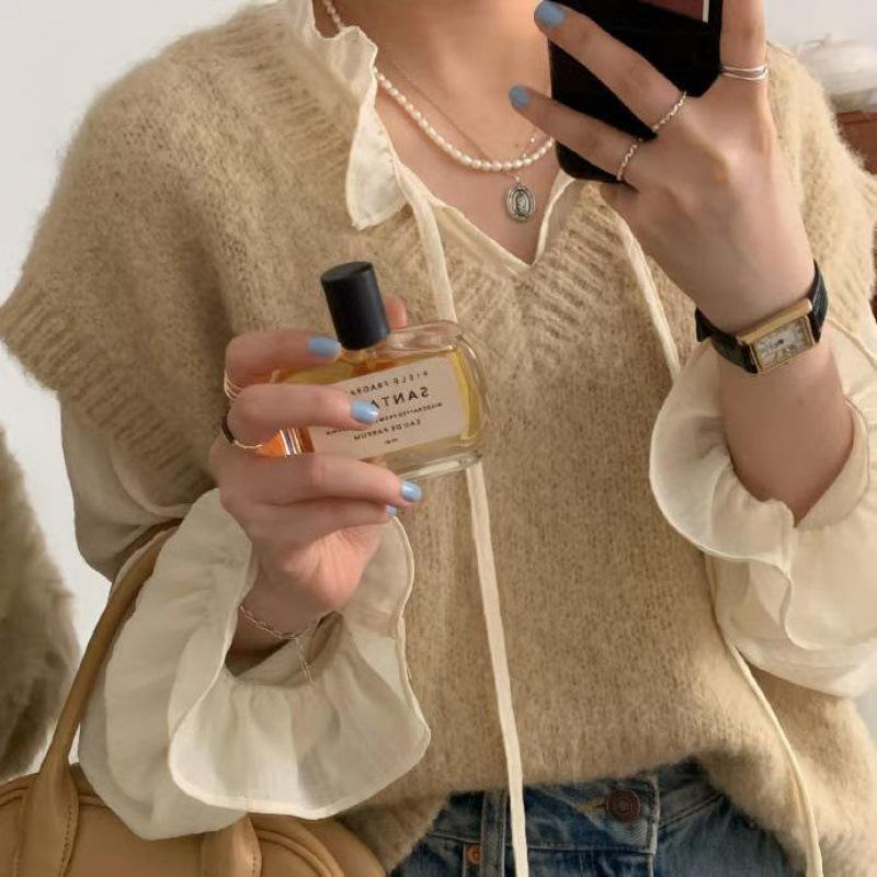 Women's Chiffon Loose-Fit Shirt, Korean Style - 2023 Spring/Autumn Collection