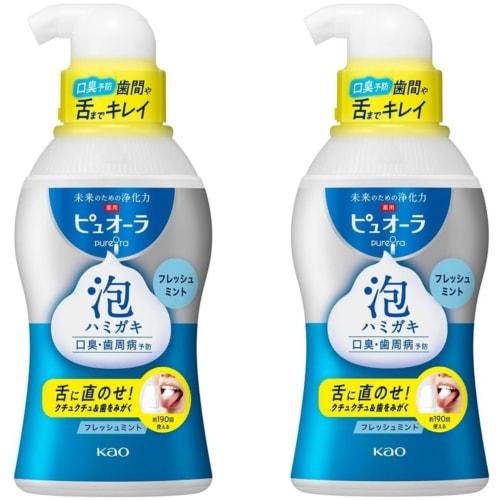 

[.co.jp Exclusive] [Bulk Purchase] Pyuora Foaming Toothpaste, Fresh Mint, 190ml x 2