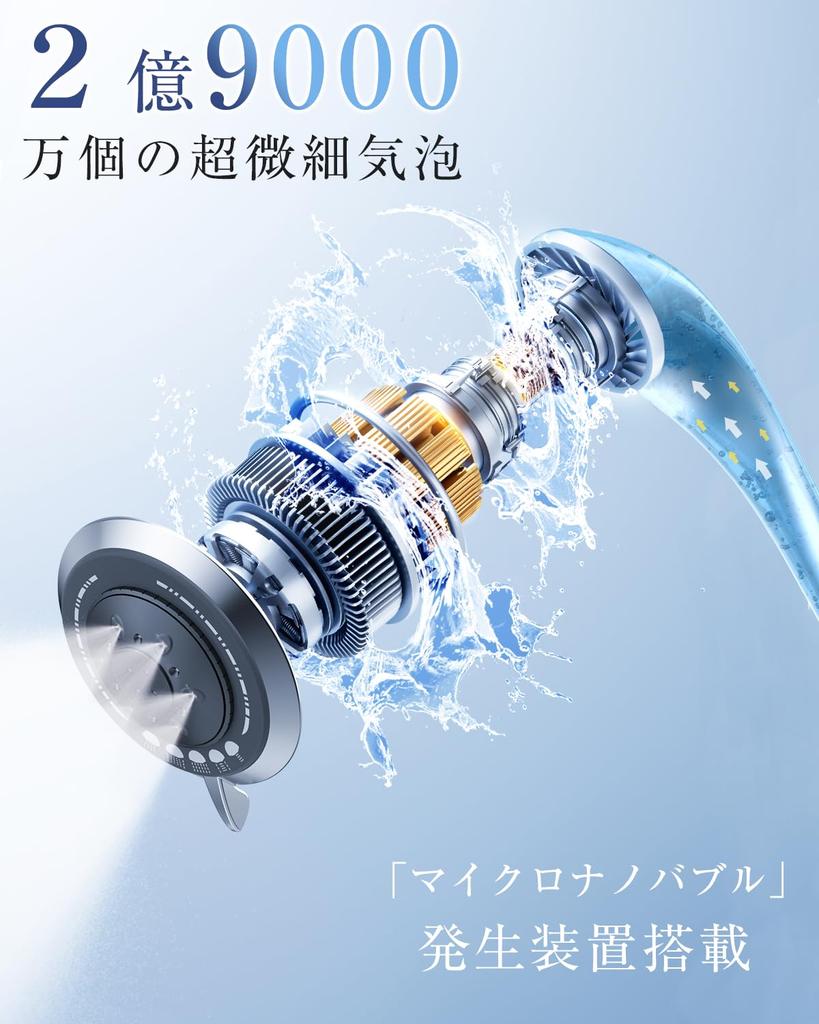 RUNCTY Shower Head Micro Nano Bubble Mist 5 Stage Mode Water Saving High Water Pressure High Cleaning Power Ultra Fine Water Stream Skin Care Leak