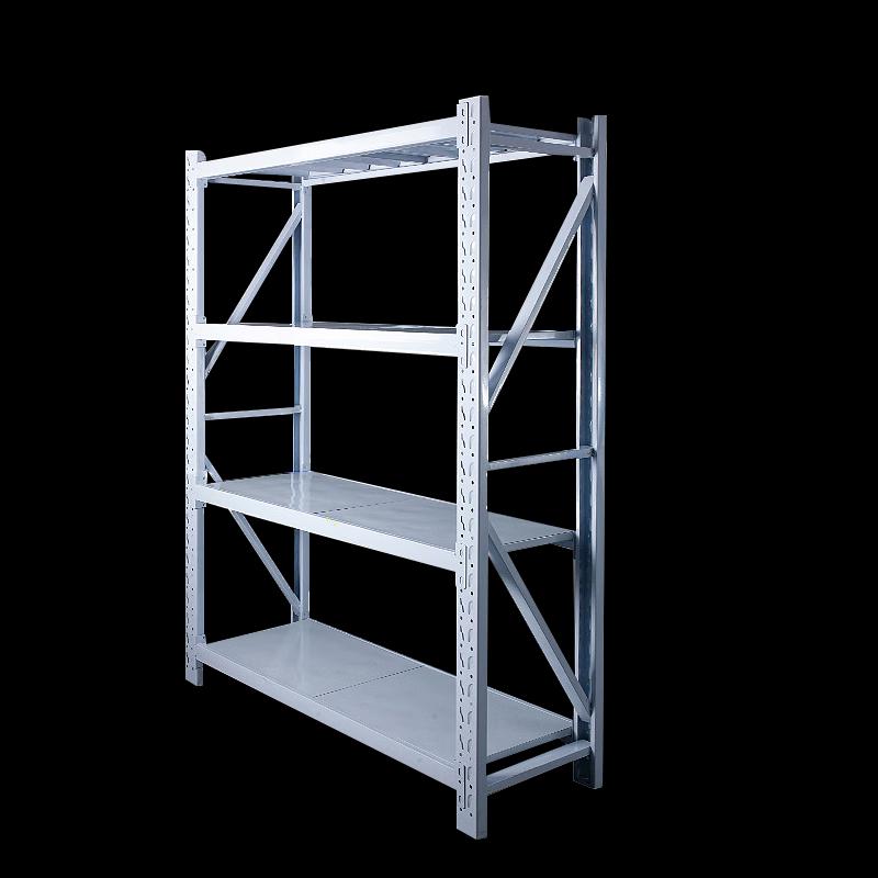 White Steel 4-Tier Storage Rack