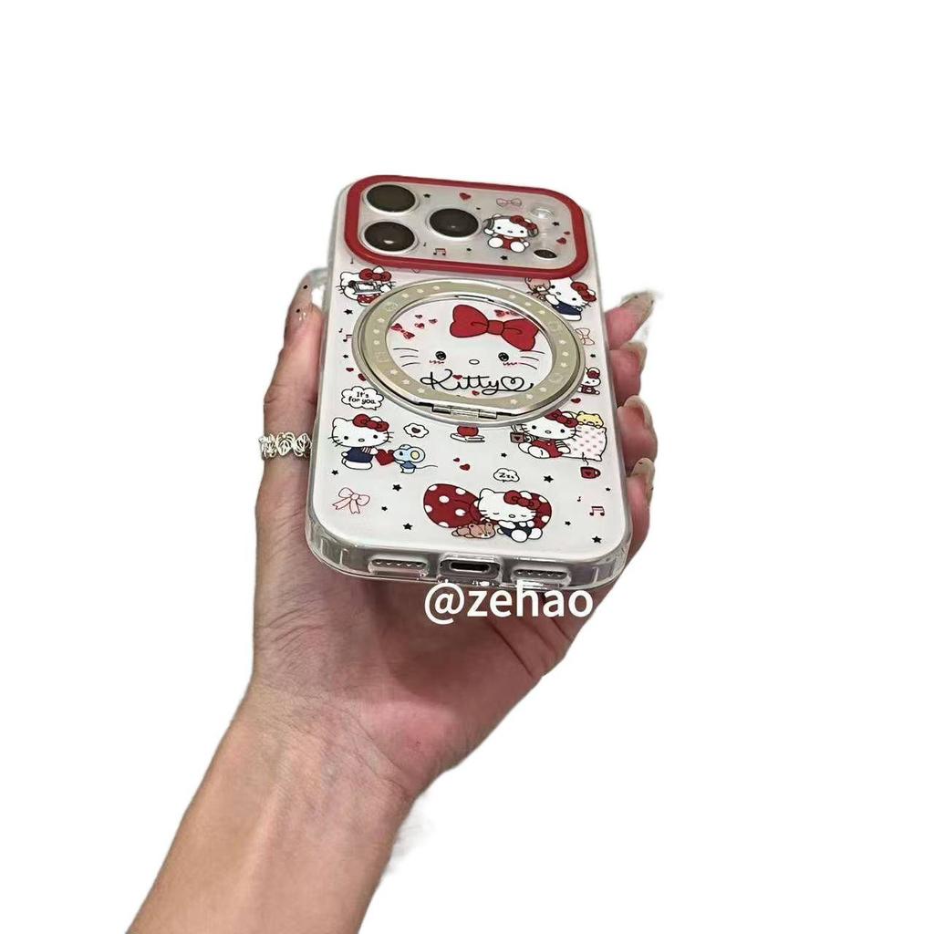 Comes with Bracket Full Screen Kitty, Suitable for Apple 17promax Mobile Phone Case Iphone16pro Protective Case 1