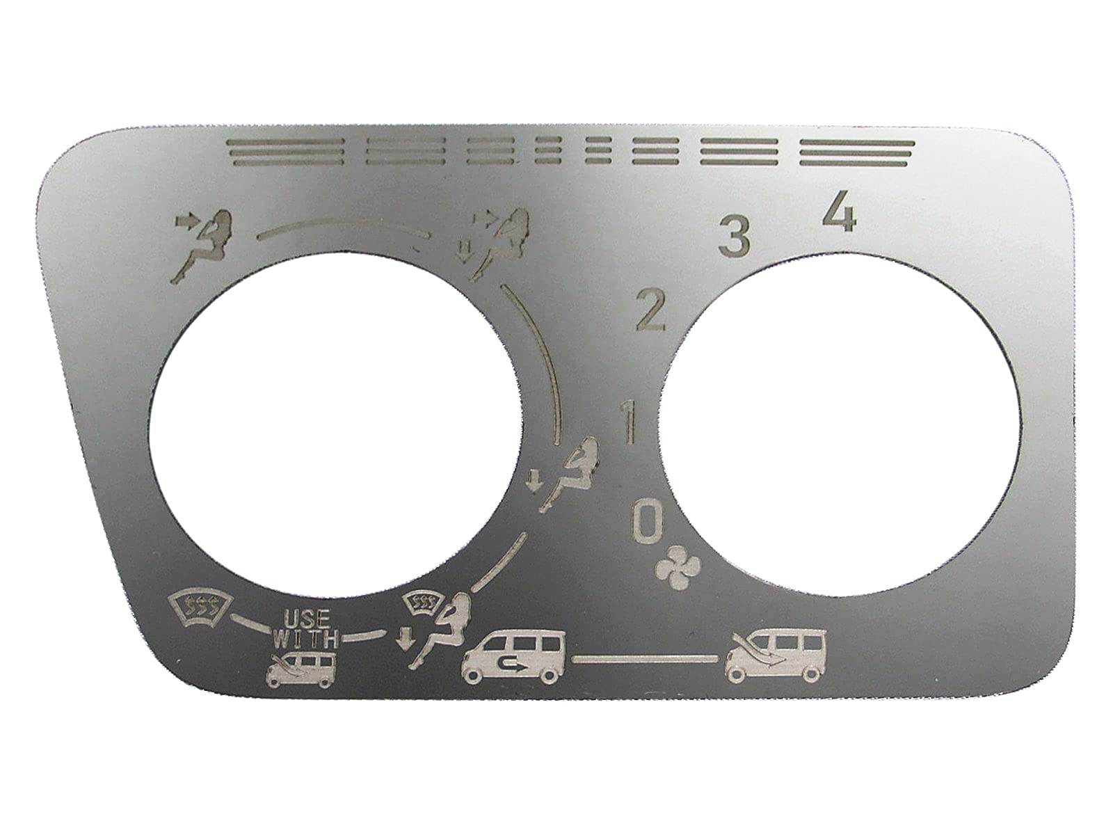 

BRIGHTZ Stainless Steel Air Conditioning Switch Panel for Late Model Pixis Van 331 Pixis Van Ultra-Mirror S321M/S331M [INT-ETC-463] S321, S331, 321,