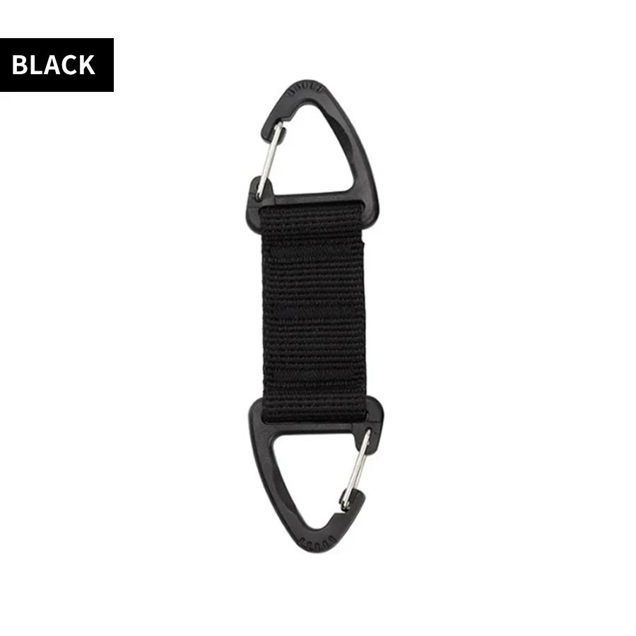 Outdoor Tools Camping Carabiner Hook Hiking Webbing Buckle Belt Clip Hanging Keychain Climbing Survival Equipment 1pcs