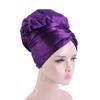 Double Layer Satin Bonnet Hair Wraps Long Band Custom Designer Bonnets Adjustable Elastic Bonnet