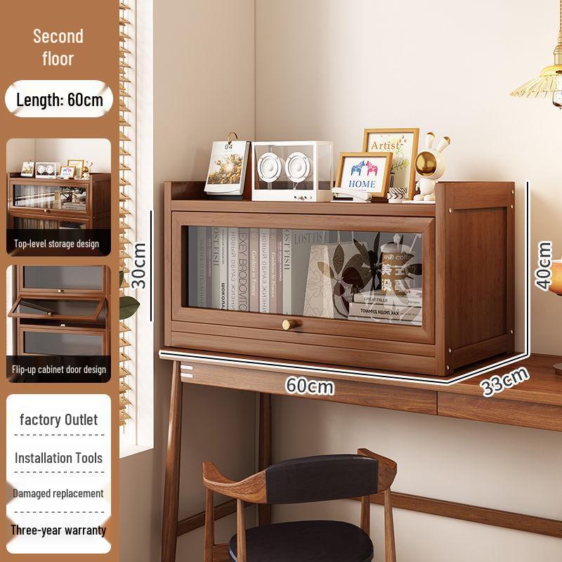 Floor-Standing Bookshelf for Students and Children - Compact Storage Cabinet for Small Apartment Living Rooms