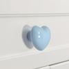 3pcs Charming Ceramic Heart Cupboard Pulls Kids Friendly Easy To Install Decorative Drawer Handles for Nursery & Home