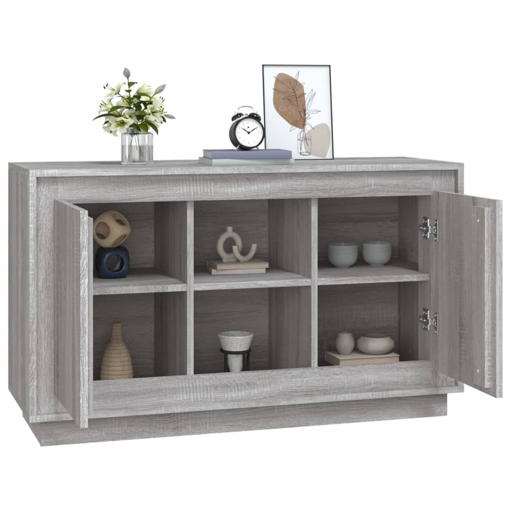 Aparador Sonoma Cinza 102 x 35 x 60 cm Aglomerado