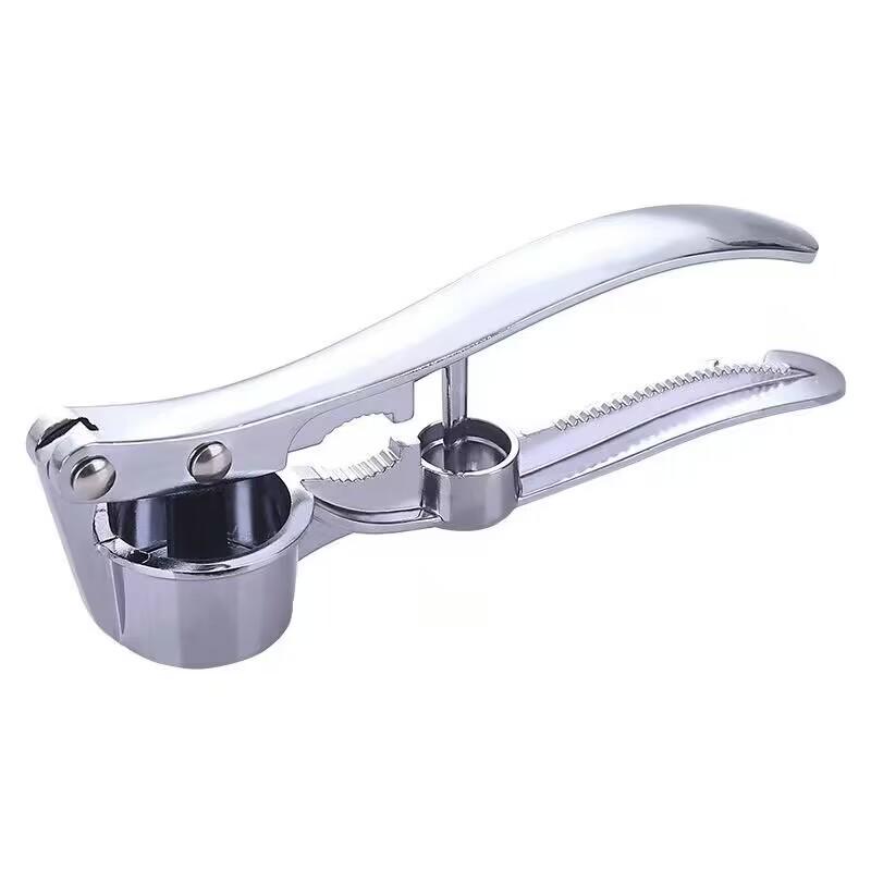 Stainless Steel Garlic Masher & Mincer - Large Manual Kitchen Press