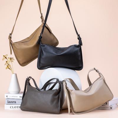 Korean-style Single-shoulder Bag with Cowhide Texture, Underarm Crossbody Bag, Large-capacity Commuter Handbag