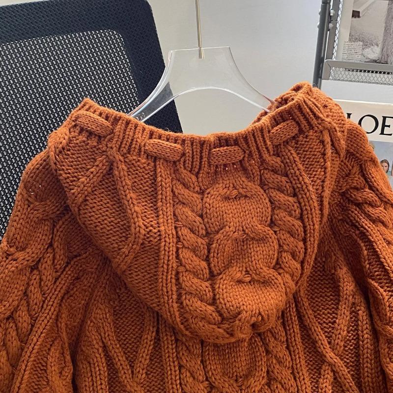 Sweater for Women Winter Cotton Thickened Pullover Warm Knitted Stretchy Long Sleeve Oversize Jumper Sweater Tops