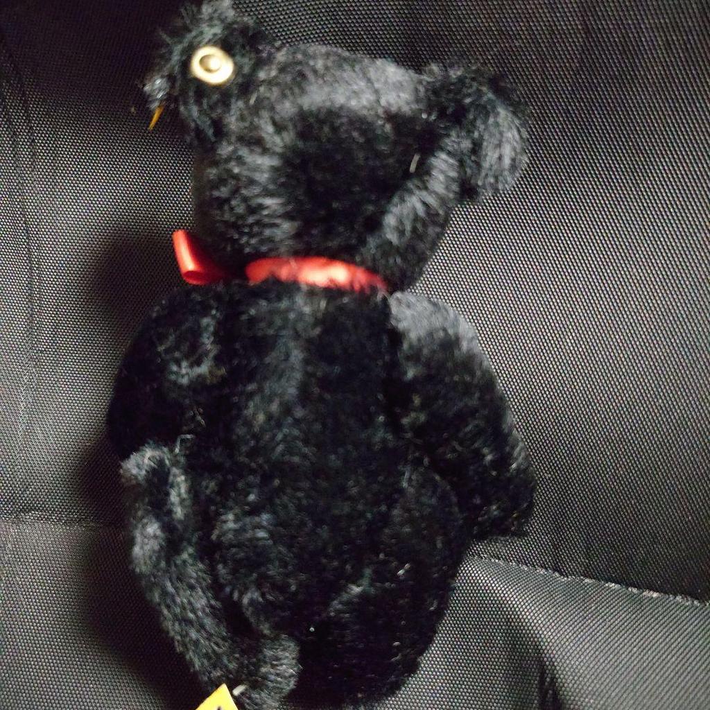 [GEBRAUCHT] Ausgezeichneter Zustand Vintage Steiff Teddybär, Deutsches schwarzes Mohair