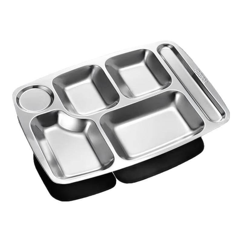 304 Stainless Steel Divided Cafeteria Tray