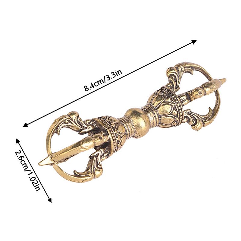 Vintage Brass Feng Shui Miniature Home Decor Buddhist Magic Pestle Figurine Bronze Decorations