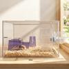Large Wooden Hamster Cage With Clear Acrylic Panels Ventilated Escape-Proof Design Syrian Dwarf Hamsters