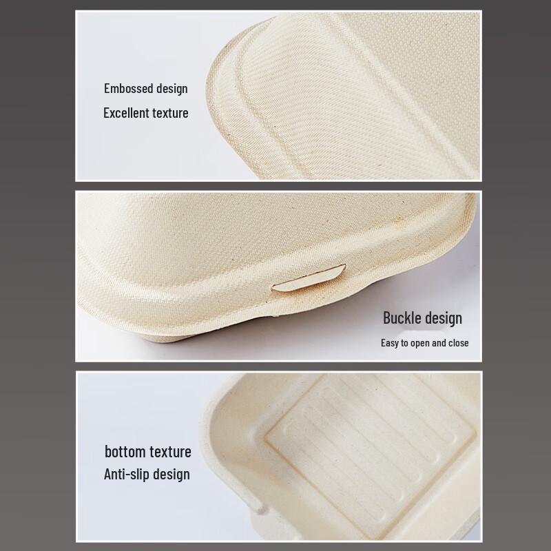 Disposable Bagasse Burger & Dessert Boxes