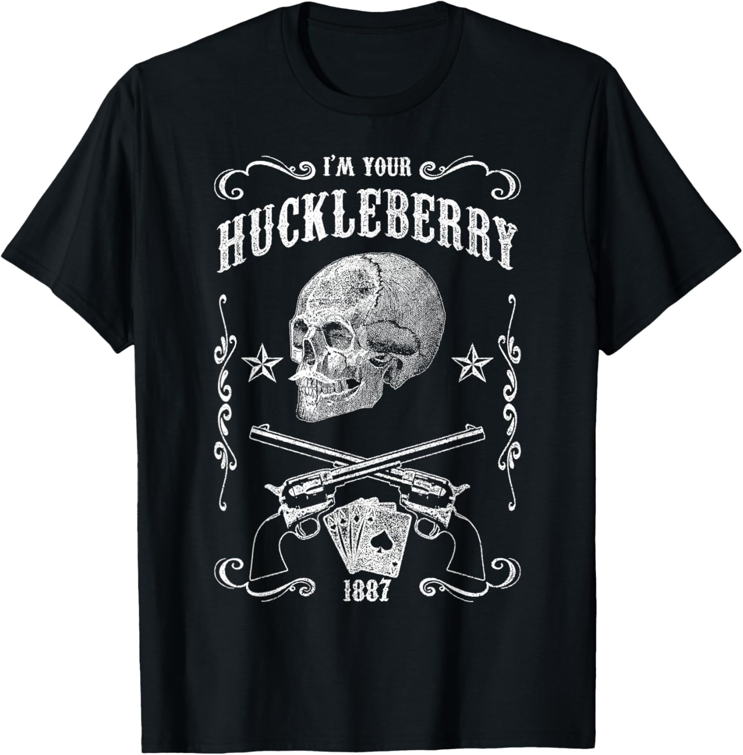 I m Your Huckleberry Skull Guns 1887 T-shirt XXXL